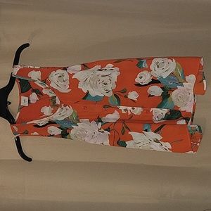 Cabi Manet Blouse Coral Orange sleeveless